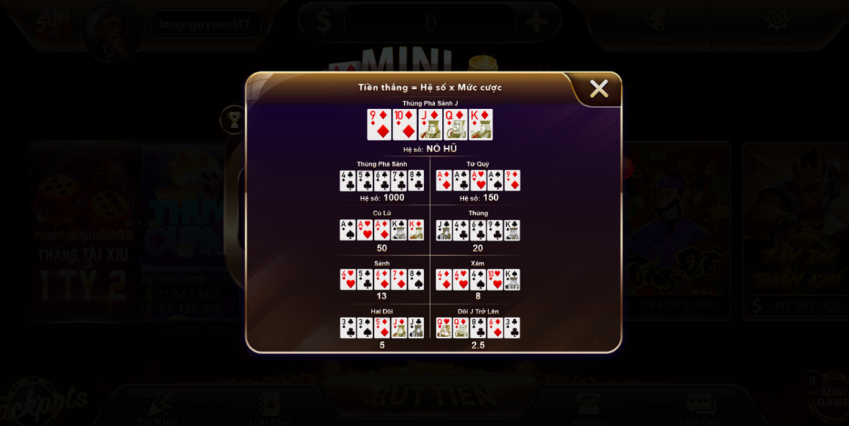 Cơ chế hoạt động của game mini poker sun win
